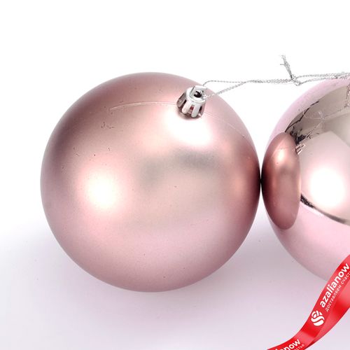 Фото 4: Украшение подвесное Шар (пластик), D15см, розовый, в асс.