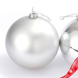 Маленькое фото 4: Украшение подвесное Шар (пластик), D15см, серебряный, в асс.