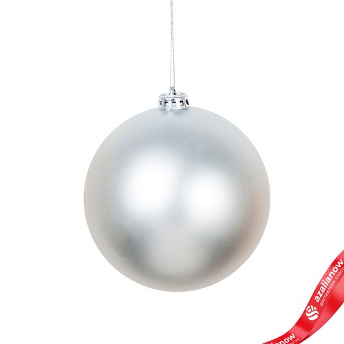 Фото 5: Украшение подвесное Шар (пластик), D15см, серебряный, в асс.