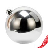 Маленькое фото 1: Украшение подвесное «Шар классический» (пластик), D15см, белый, в асс.