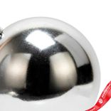 Маленькое фото 3: Украшение подвесное «Шар классический» (пластик), D15см, белый, в асс.