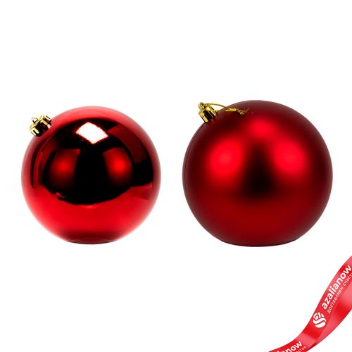 Украшение подвесное «Шар классический» (пластик), D15см, красный, в асс.