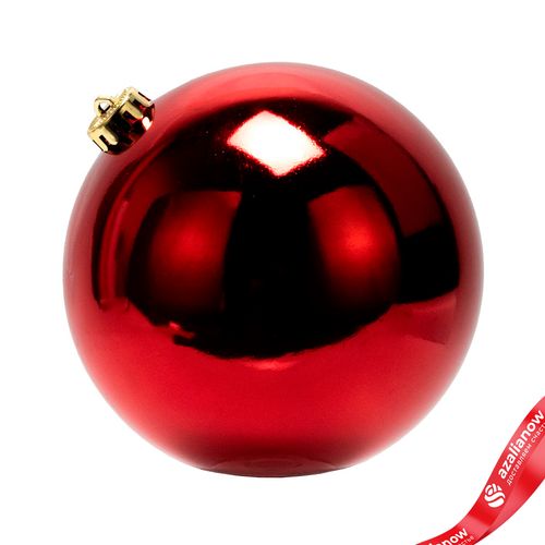 Фото 2: Украшение подвесное «Шар классический» (пластик), D15см, красный, в асс.