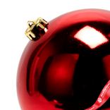 Маленькое фото 3: Украшение подвесное «Шар классический» (пластик), D15см, красный, в асс.