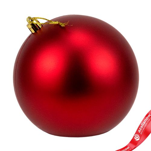 Фото 4: Украшение подвесное «Шар классический» (пластик), D15см, красный, в асс.