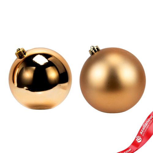 Украшение подвесное «Шар классический» (пластик), D15см, золотой, в асс.