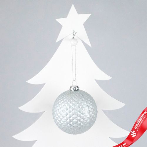 Украшение подвесное «Шар» (пластик), D8см, серебряный
