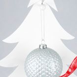 Маленькое фото 3: Украшение подвесное «Шар» (пластик), D8см, серебряный