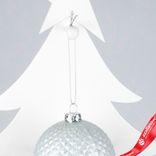 Маленькое фото 4: Украшение подвесное «Шар» (пластик), D8см, серебряный