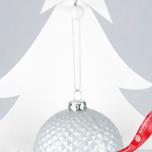 Фото 5: Украшение подвесное «Шар» (пластик), D8см, серебряный