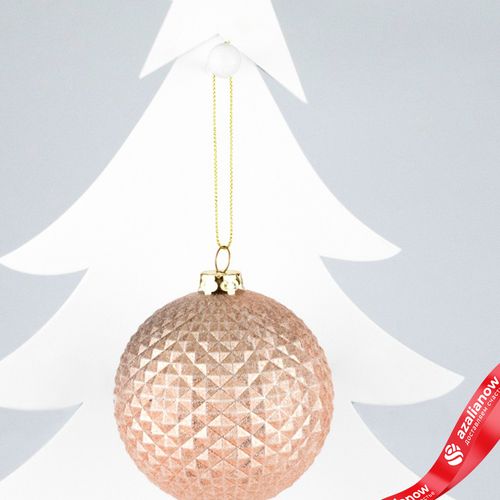 Фото 2: Украшение подвесное «Шар» (пластик), D8см, шампань