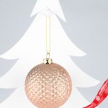 Маленькое фото 2: Украшение подвесное «Шар» (пластик), D8см, шампань