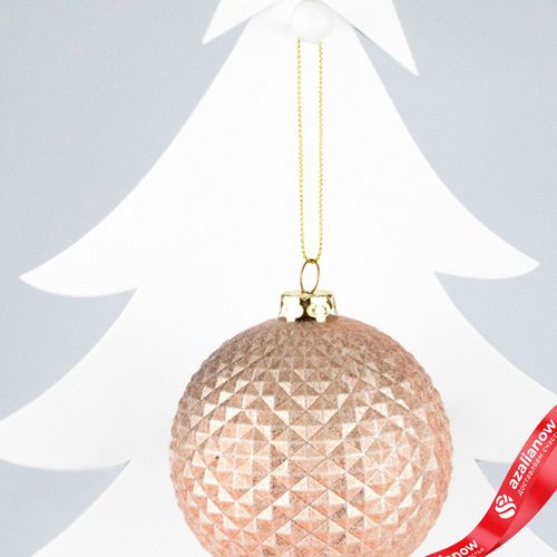 Фото 3: Украшение подвесное «Шар» (пластик), D8см, шампань