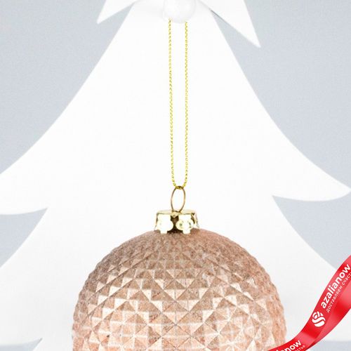 Фото 5: Украшение подвесное «Шар» (пластик), D8см, шампань