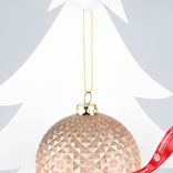 Маленькое фото 5: Украшение подвесное «Шар» (пластик), D8см, шампань