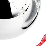 Маленькое фото 5: Украшение подвесное «Шар с блестками» (пластик), D15см, серебряный