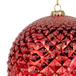 Маленькое фото 4: Украшение подвесное «Шар с глиттером» (пластик), D20см, красный