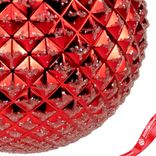 Маленькое фото 5: Украшение подвесное «Шар с глиттером» (пластик), D20см, красный