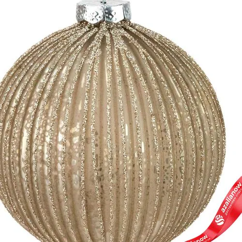 Фото 2: Украшение «Шар» (стекло), D10см, шампань, вар. 2