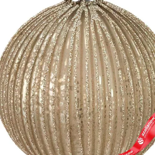 Фото 3: Украшение «Шар» (стекло), D10см, шампань, вар. 2