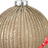 Маленькое фото 4: Украшение «Шар» (стекло), D10см, шампань, вар. 2