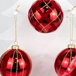 Маленькое фото 3: Украшение подвесное «Шар» (стекло), D8см, в асс., красный, вар. 2