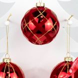 Маленькое фото 4: Украшение подвесное «Шар» (стекло), D8см, в асс., красный, вар. 2