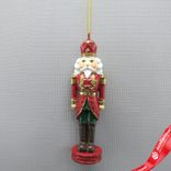 Маленькое фото 1: Украшение подвесное «Щелкунчик» (полирезин), H12x4x3см, красный