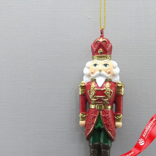 Фото 2: Украшение подвесное «Щелкунчик» (полирезин), H12x4x3см, красный