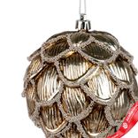 Маленькое фото 2: Украшение подвесное «Шишка» (пластик), 12см, серебряный