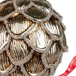 Маленькое фото 3: Украшение подвесное «Шишка» (пластик), 12см, серебряный