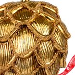 Маленькое фото 3: Украшение подвесное «Шишка» (пластик), 12см, золотой