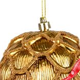 Маленькое фото 4: Украшение подвесное «Шишка» (пластик), 12см, золотой