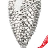 Маленькое фото 5: Украшение подвесное «Шишка на ветке» (пластик), H15х7см, серебряный