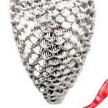 Маленькое фото 5: Украшение подвесное «Шишка на ветке» (пластик), H21х10cм, серебряный