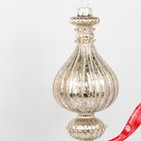 Маленькое фото 2: Украшение подвесное со стразами (стекло), Н19х7,5см, серебряный