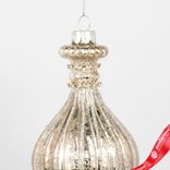 Маленькое фото 4: Украшение подвесное со стразами (стекло), Н19х7,5см, серебряный