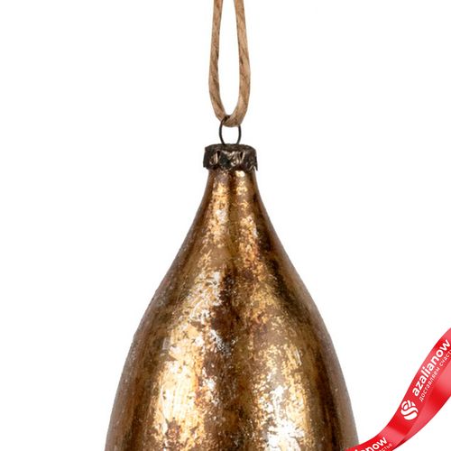 Фото 4: Украшение подвесное «Шишка» (пластик), H15х7см, золотой