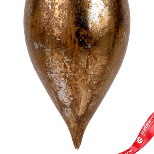 Фото 5: Украшение подвесное «Шишка» (пластик), H15х7см, золотой