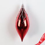 Маленькое фото 1: Украшение подвесное «Сосулька» (пластик), Н18см, красный