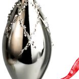 Маленькое фото 3: Украшение подвесное «Сосулька» (пластик), Н18см, серебряный