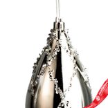 Маленькое фото 4: Украшение подвесное «Сосулька» (пластик), Н18см, серебряный