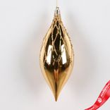 Маленькое фото 1: Украшение подвесное «Сосулька» (пластик), Н18см, золотой