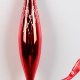 Маленькое фото 3: Украшение подвесное «Сосулька» (пластик), Н33см, красный