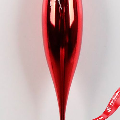 Фото 5: Украшение подвесное «Сосулька» (пластик), Н33см, красный