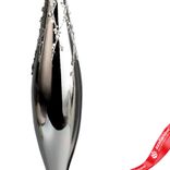 Маленькое фото 3: Украшение подвесное «Сосулька» (пластик), Н33см, серебряный