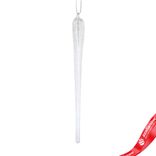Маленькое фото 1: Украшение подвесное «Сосулька» (стекло), 25см, белый