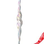 Маленькое фото 2: Украшение подвесное «Сосулька» (стекло), спираль, 20см, белый