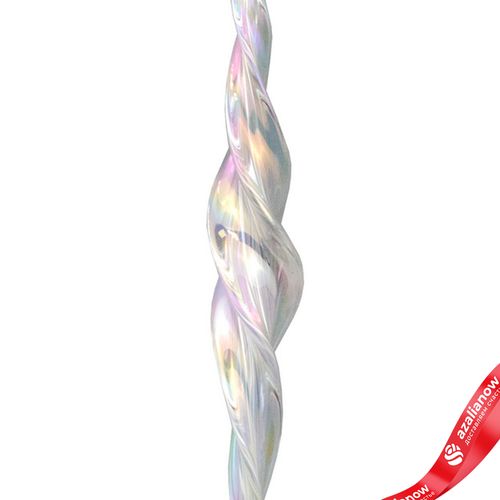 Фото 5: Украшение подвесное «Сосулька» (стекло), спираль, 20см, белый