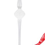 Маленькое фото 2: Украшение подвесное «Сосулька» (стекло), 32см, белый